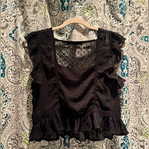 Black Polka Dot Forever 21 Crop Top
